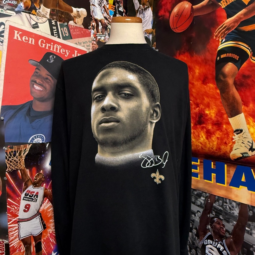New Orleans Saints Reggie Bush Reebok NFL Player Football Long Sleeve Tee Sz 2XL